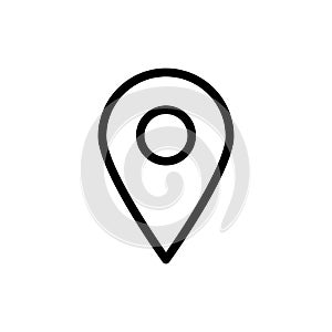 Map pointer, linear icon. One of a set of linear web icons