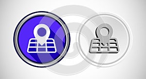 Map Pointer Location Icon Button Set Design Illustration
