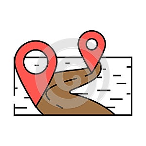 map pointer location icon color illustration