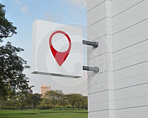 Map pointer navigation concept, 3D rendering