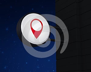 Map pointer navigation concept, 3D rendering