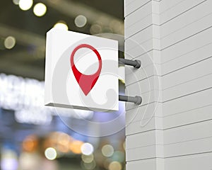 Map pointer navigation concept, 3D rendering