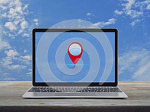 Map pointer navigation online concept
