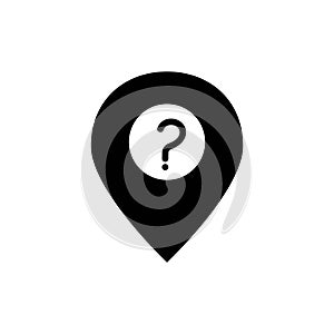 Map pointer question mark vector design template illustration