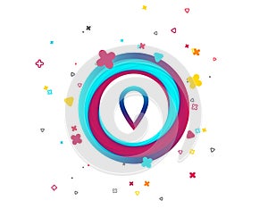 Map pointer sign icon. Marker symbol.