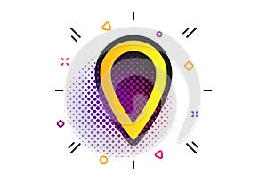 Map pointer sign icon. Marker symbol. Vector