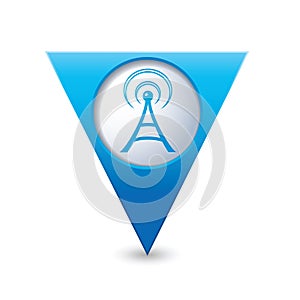 Map pointer with wireless icon