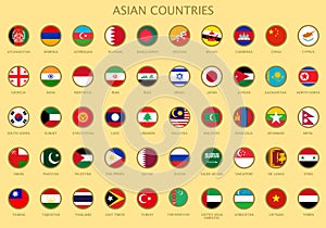 All flags of Asian countries