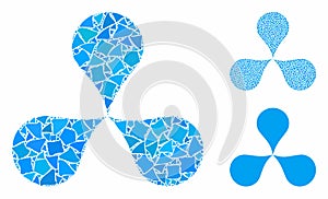 Map pointers Composition Icon of Bumpy Parts