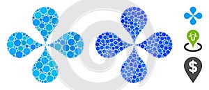 Map Pointers Mosaic Icon of Circles