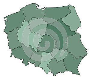 Map of Poland photo