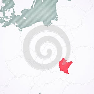 Map of Poland - Subcarpathia