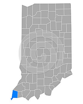 Map of Posey in Indiana