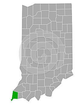 Map of Posey in Indiana