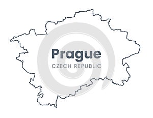 Map of Praha (Prague) - the city in Czech Republic