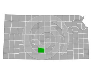 Map of Pratt in Kansas photo