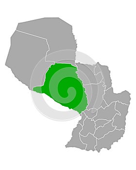 Map of Presidente Hayes in Paraguay photo