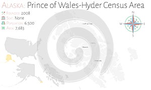 Map of Prince of Wales-Hyder Census Area in Alaska