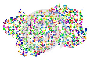Map of the Province Aoste (IT).