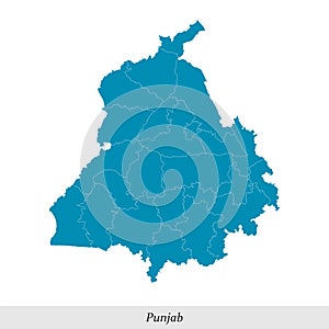 map of Punjab is a state of India with districts
