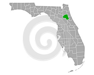 Map of Putnam in Florida