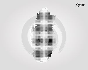 Map of Qatar. Vector illustration. World map