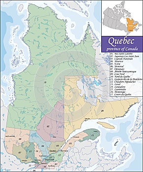 Map of Quebec