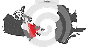map of Quebec province of Canada