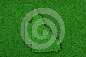 Map of Queensland on green felt
