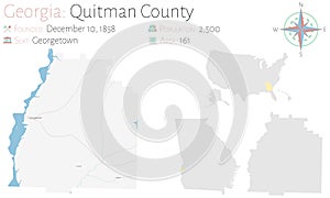 Map of Quitman County in Georgia