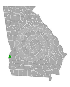 Map of Quitman in Georgia