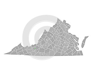 Map of Radford in Virginia