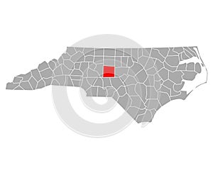 Map of Randolph in North Carolina