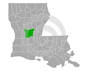 Map of Rapides in Louisiana photo