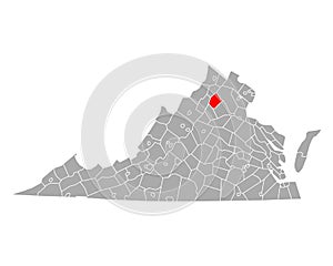 Map of Rappahannock in Virginia