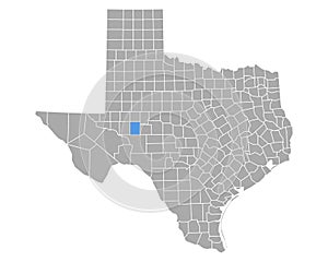 Map of Reagan in Texas