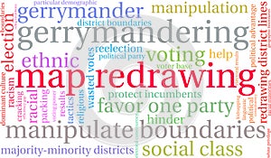 Map Redrawing Word Cloud