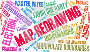 Map Redrawing Word Cloud