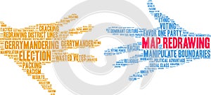 Map Redrawing Word Cloud