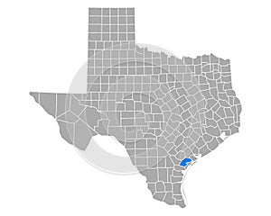 Map of Refugio in Texas photo