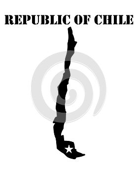 Map of the Republic of Chile