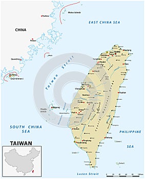 Map of the Republic of China Taiwan