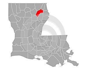 Map of Richland in Louisiana photo