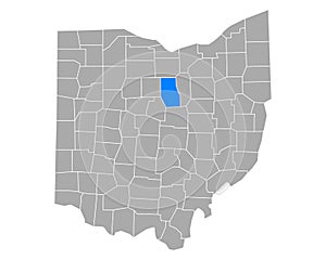 Map of Richland in Ohio photo