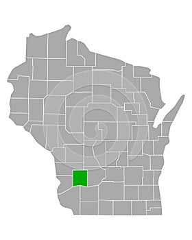 Map of Richland in Wisconsin photo