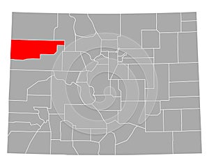 Map of Rio Blanco in Colorado photo