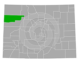 Map of Rio Blanco in Colorado photo