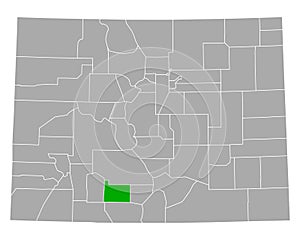 Map of Rio Grande in Colorado photo