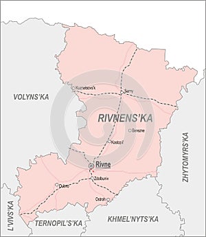 Map of Rivne Oblast