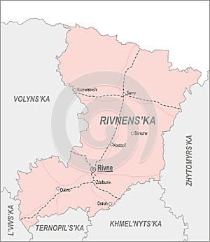 Map of Rivne Oblast photo